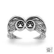 Sterling Silver Adjustable Angel Wing Ring, In Memory Of...
