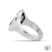 Sterling Silver Doberman Pinscher Ring