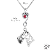 Crystal Airedale Terrier Necklace, Head