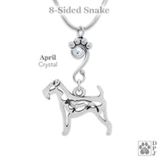 Crystal Airedale Terrier w/Otter Necklace, Body