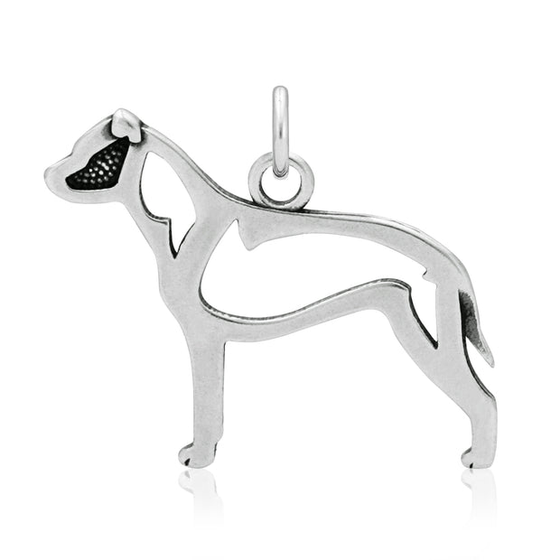 Sterling Silver American Staffordshire Terrier Necklace Jewelry
