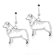 Australian Shepherd earrings in sterling silver on french hooks, Best Australian Shepherd gift ideas