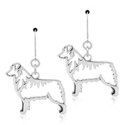 Australian Shepherd earrings in sterling silver on leverbacks, Top rated Australian Shepherd gifts