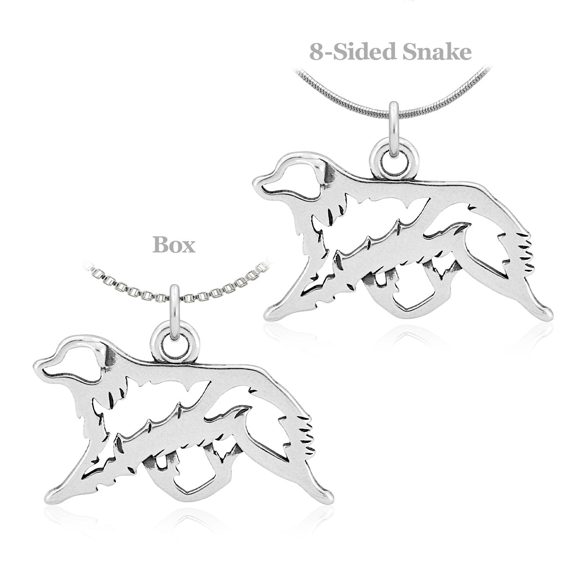 German Shepherd Dog Head Charm Pendant Necklace - Gold Or Silver Tone - View #6
