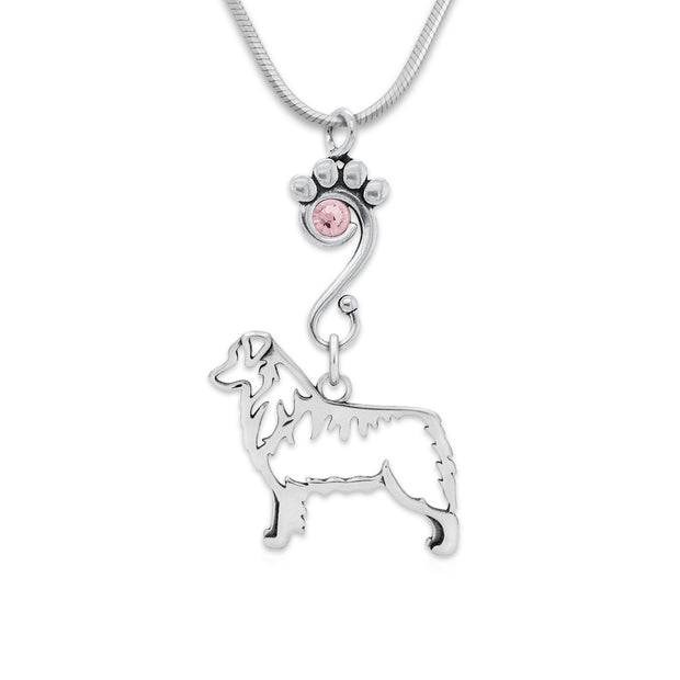 Crystal Australian Shepherd Necklace, Body