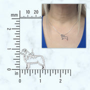 Sterling Silver Australian Shepherd Necklace Jewelry