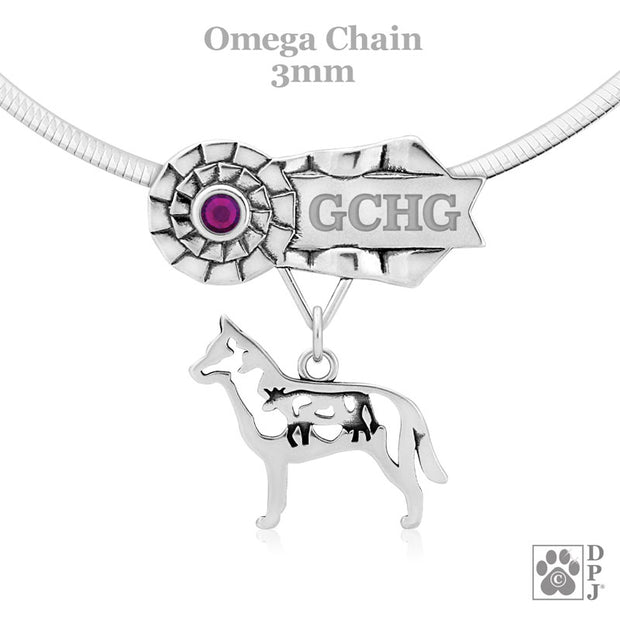 Australian Cattle Dog Grand Champion Jewelry in sterling silver, Australian Cattle Dog C-ATE jewelry in sterling silver 