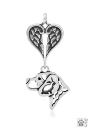 Beagle Angel Necklace, Sterling Silver Personalized Sympathy Jewelry Gifts