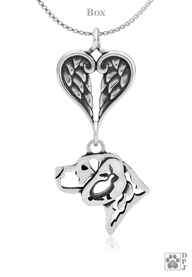 Beagle Angel Necklace, Sterling Silver Personalized Sympathy Jewelry Gifts