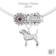 Beagle Grand Champion Jewelry in sterling silver, Beagle Champion Jewelry in sterling silver