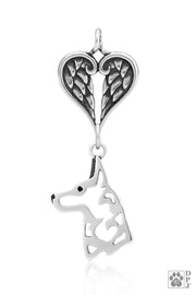 Belgian Malinois Angel Necklace, Personalized Sympathy Gifts