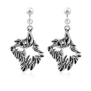 Berger Picard Clip-On Earrings Head Design in Sterling Silver.
