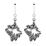 Berger Picard Earrings Head Design in Sterling Silver in Leverback.