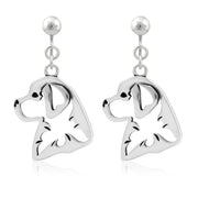 Sterling silver Bernese Mountain Dog clip on earrings head study, Bernese Mountain Dog products
