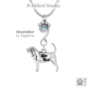 Crystal Bloodhound w/Feet Necklace, Body