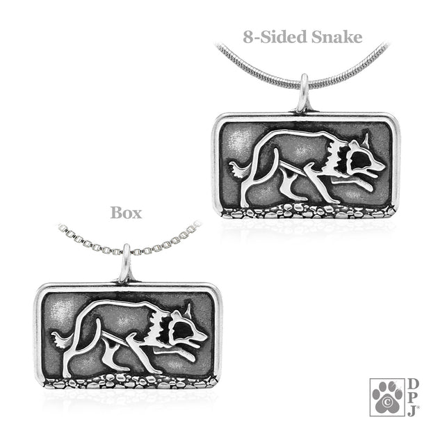 thumbnail image 2 of Sterling Silver 925 Border Collie Sheep Shepherd Dog European Charm – Pouch 2 of 3