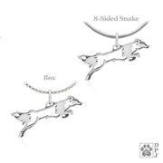 Border Collie Necklace Jewelry in Sterling
