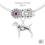 Border Terrier Champion jewelry in sterling silver, Border Terrier Grand Champion necklace in sterling silver