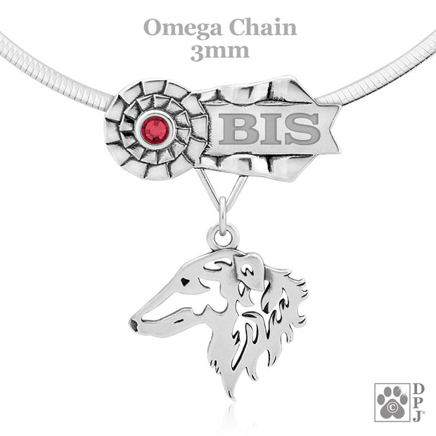 Best In Show Borzoi gifts in sterling silver, Borzoi RACH jewelry in sterling silver