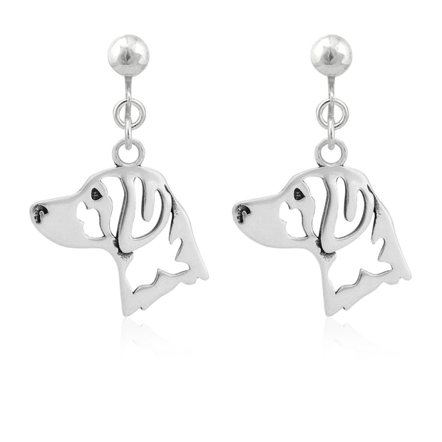 Sterling silver Brittany clip on earrings head study, Brittany products