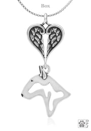 Bull Terrier Angel Necklace, Personalized Sympathy Gifts