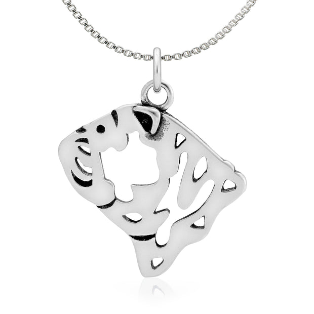 Bulldog Necklace in Sterling Silver