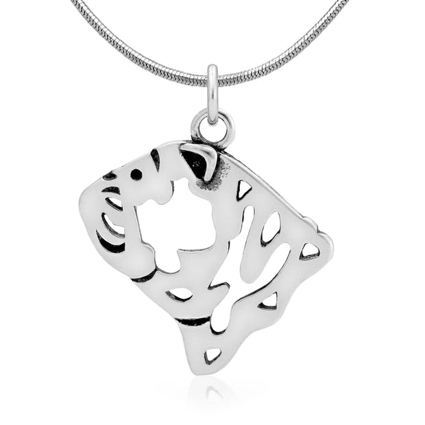 Bulldog Necklace in Sterling Silver