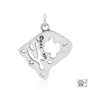 Bulldog Pendant Necklace in Sterling Silver