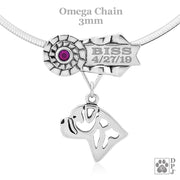 Best In Specialty Show Bullmastiff necklace in sterling silver, Bullmastiff Grand Champion gifts in sterling silver