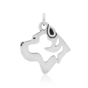 Cane Corso Pendant Head Design in Sterling Silver.