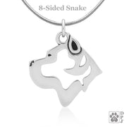 Cane Corso Pendant Necklace in Sterling Silver