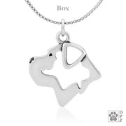 Cane Corso Necklace Charm in Sterling Silver