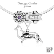 Champion Cardigan Welsh Corgi gifts in sterling silver, Best In Show Cardigan Welsh Corgi jewelry in sterling silver