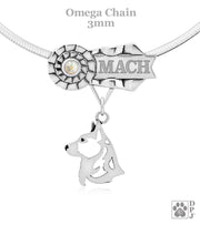 MACH Cardigan Welsh Corgi gifts in sterling silver, ADCH Cardigan Welsh Corgi jewelry in sterling silver