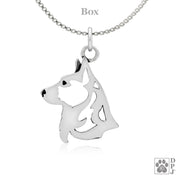 Cardigan Welsh Corgi Pendant Necklace in Sterling Silver