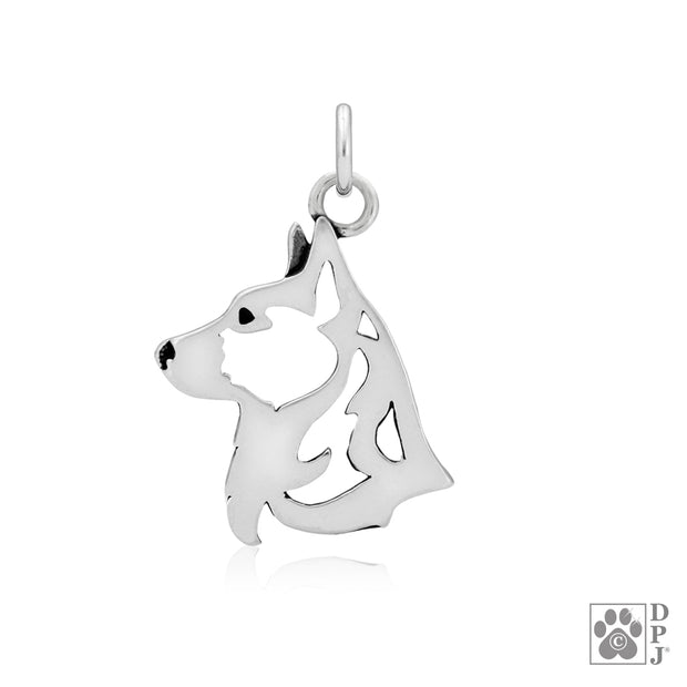 Cardigan Welsh Corgi Pendant Necklace in Sterling Silver