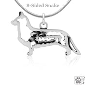 Cardigan Welsh Corgi Necklace Jewelry in Sterling Silver