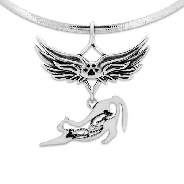 Cat Angel Wing Necklace