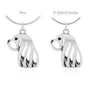 Cavalier King Charles Spaniel Necklace in Sterling Silver