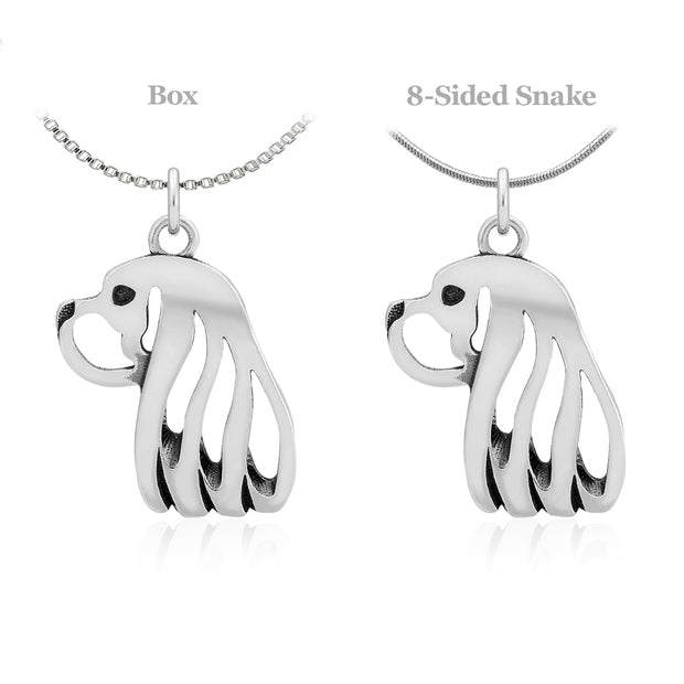 Cavalier King Charles Spaniel Necklace in Sterling Silver