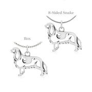 Sterling Silver Cavalier King Charles Spaniel Necklace Jewelry