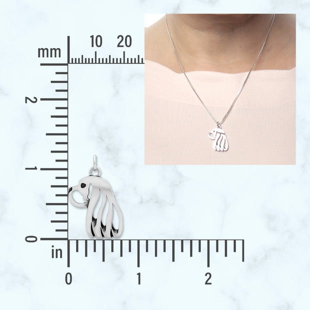 Cavalier King Charles Spaniel Necklace in Sterling Silver