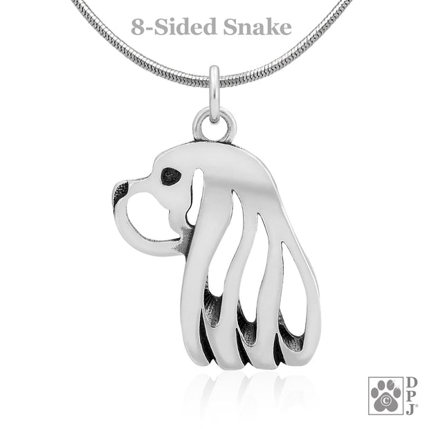 Cavalier King Charles Spaniel Pendant Necklace in Sterling Silver