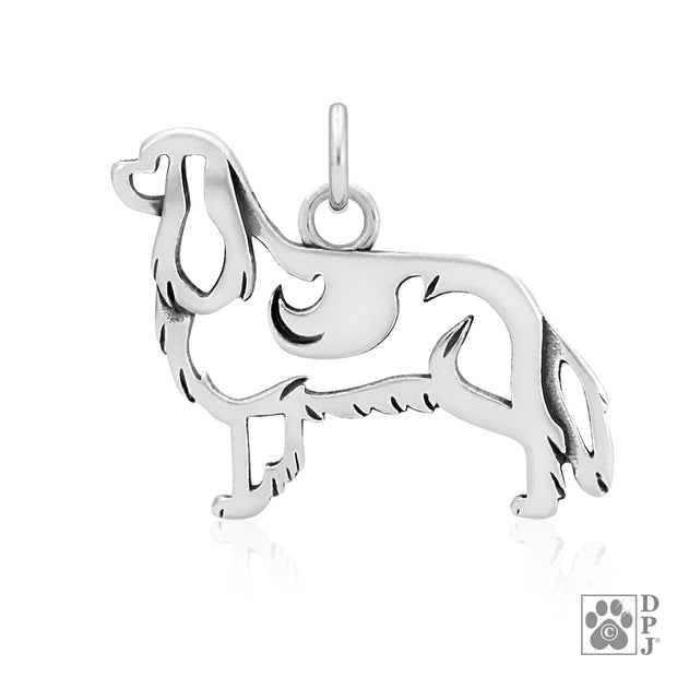 Cavalier King Charles Spaniel Necklace Jewelry in Sterling Silver
