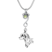 Crystal Chinese Crested Necklace, Head