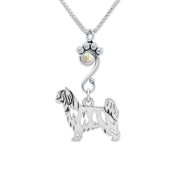 Crystal Chinese Crested Powder Puff Necklace, Body