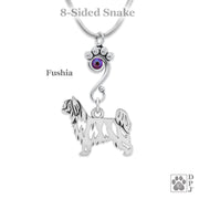 Crystal Chinese Crested Powder Puff Necklace, Body