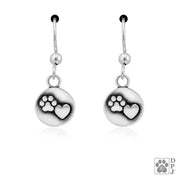 Paw and Heart Earrings, Close To My Heart