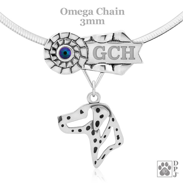 Dalmation Grand Champion gifts in sterling silver, Dalmation PACH jewelry in sterling silver