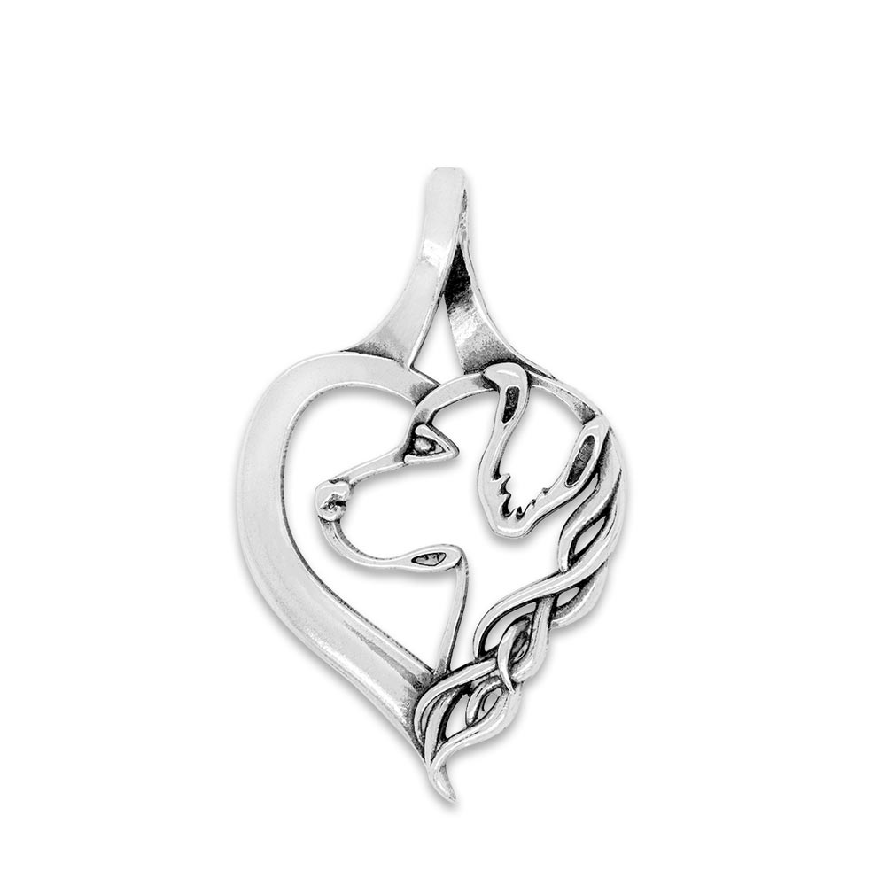 Golden Retriever Heart Necklace – Dazzling Paws